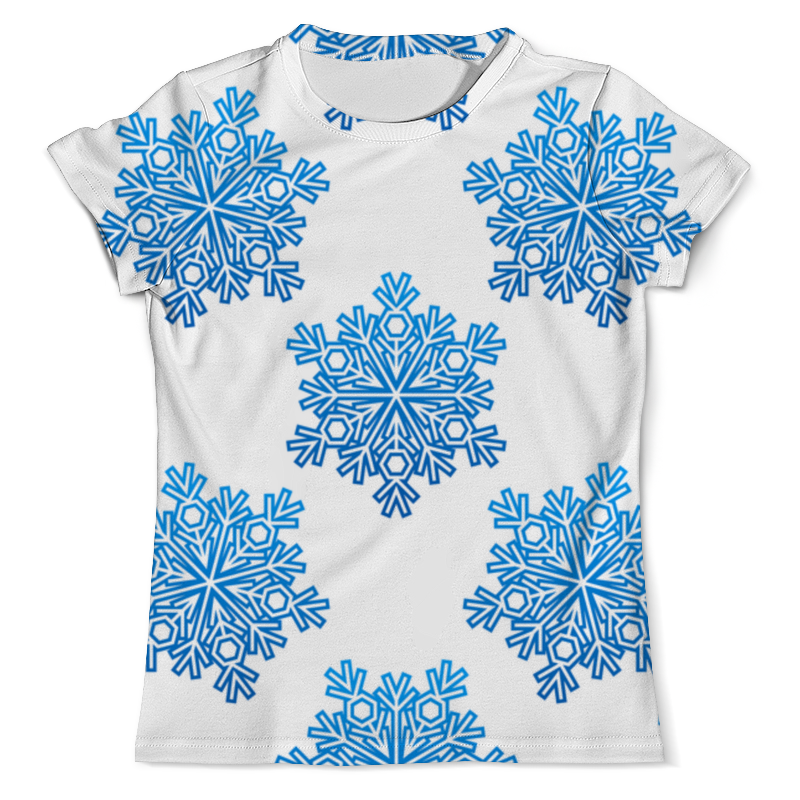Printio Футболка с полной запечаткой (мужская) Голубые снежинки printio футболка с полной запечаткой для девочек голубые снежинки