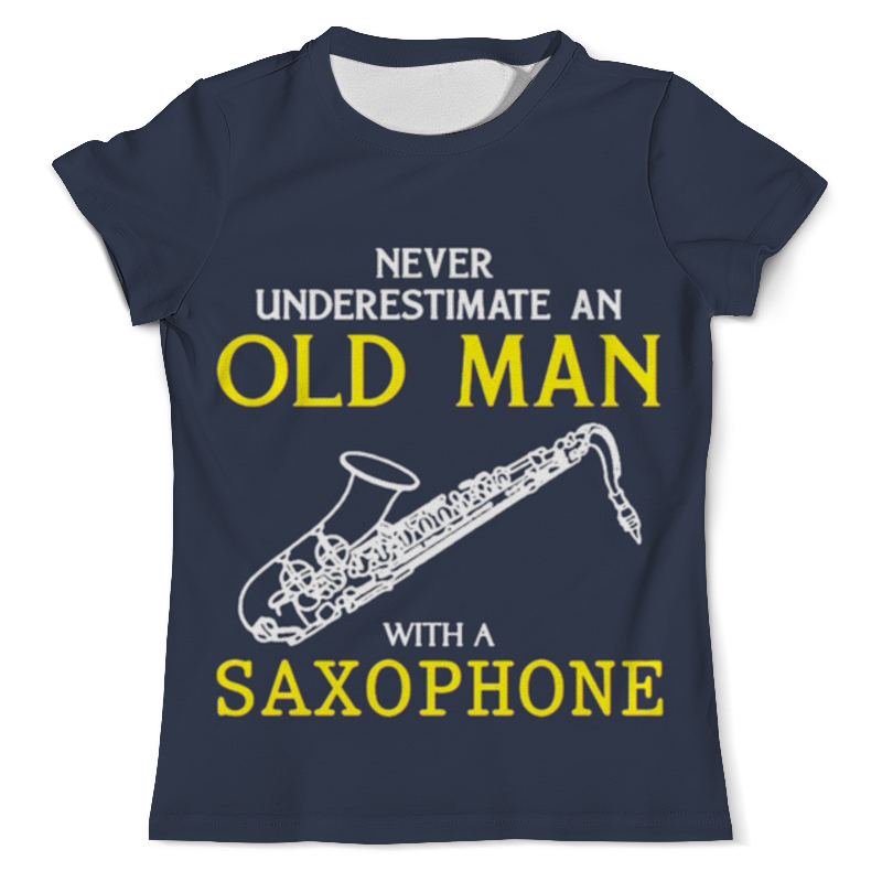 Printio Футболка с полной запечаткой (мужская) Old man saxophone