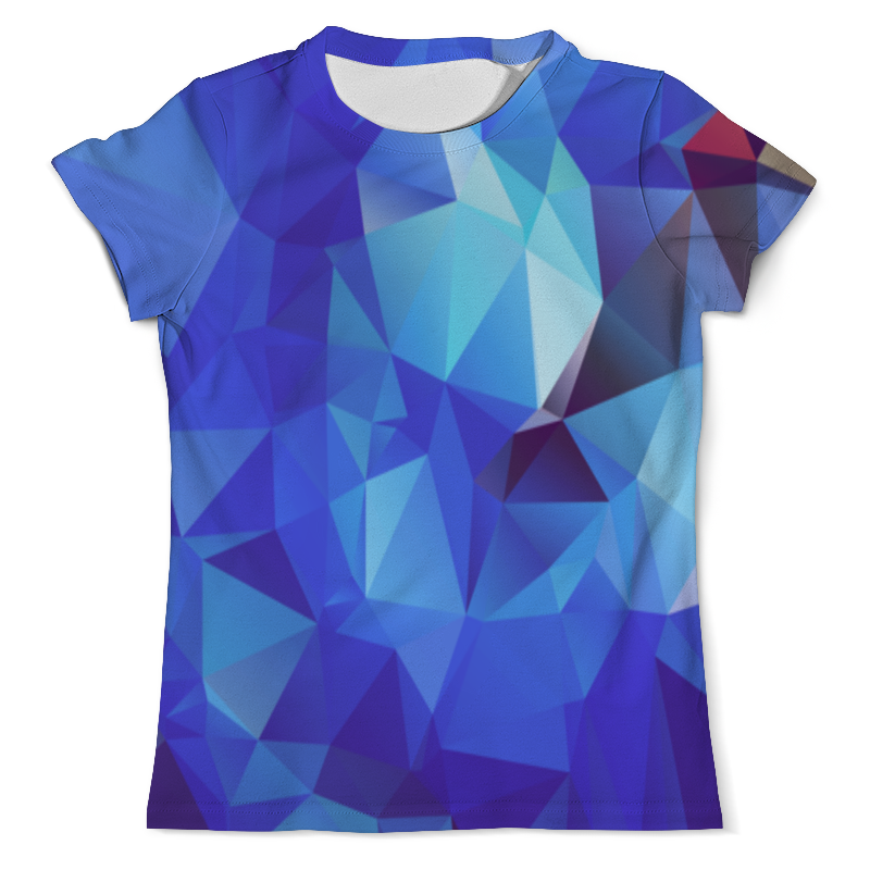 Printio Футболка с полной запечаткой (мужская) Голубой полигон