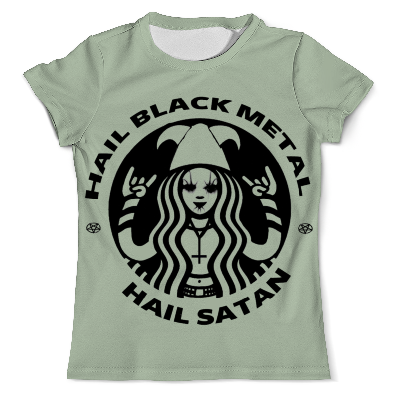 Printio Футболка с полной запечаткой (мужская) Starbucks / black metal printio футболка с полной запечаткой мужская starbucks death before decaf