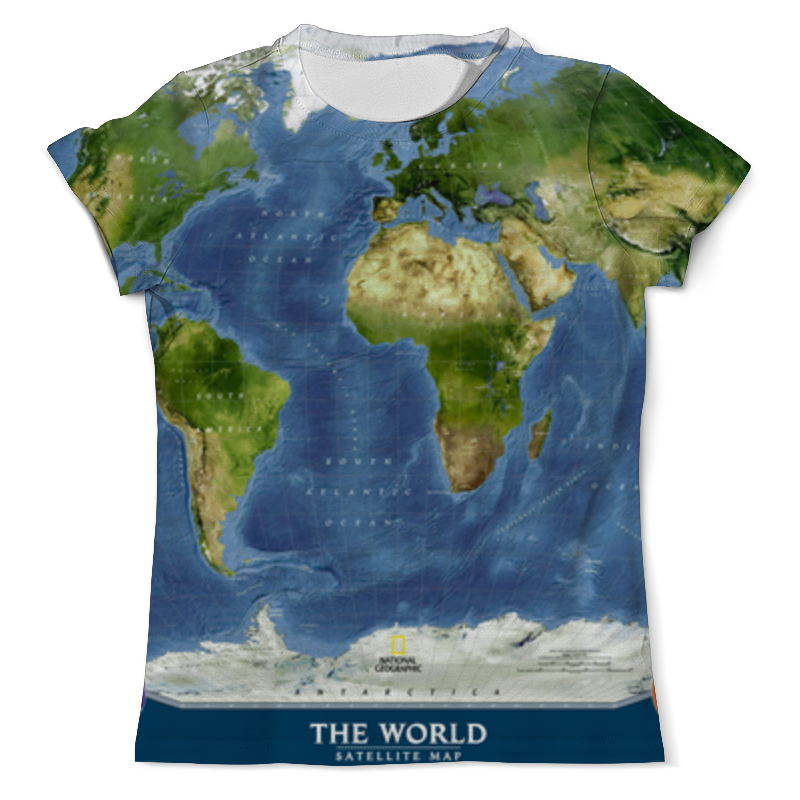 Printio Футболка с полной запечаткой (мужская) Карта мира