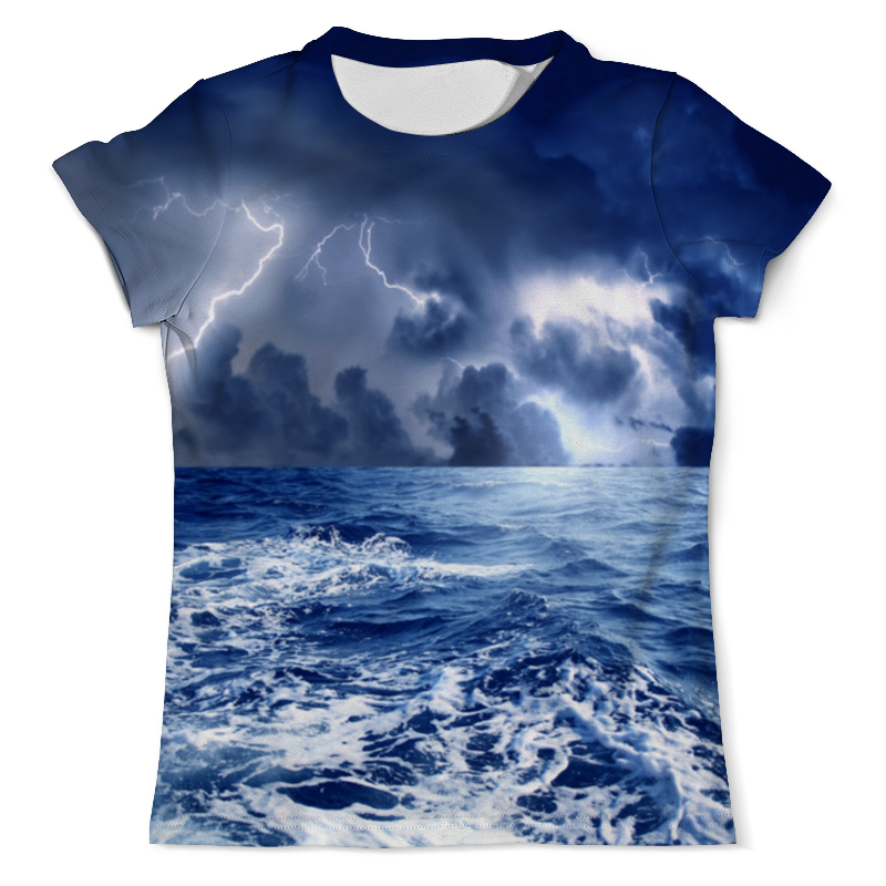 Printio Футболка с полной запечаткой (мужская) Гроза в море printio футболка с полной запечаткой мужская свобода кит в море