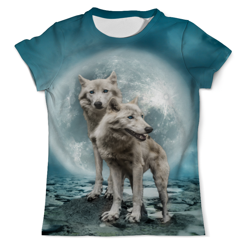 Printio Футболка с полной запечаткой (мужская) Волки полярный волк 9 5 см canis lupus tundrarum фигурка игрушка дикого животного