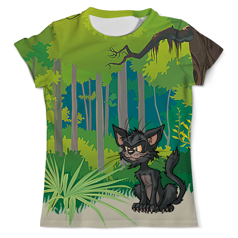 Printio Футболка с полной запечаткой (мужская) Злой черный котенок printio футболка с полной запечаткой женская злой черный котенок 1