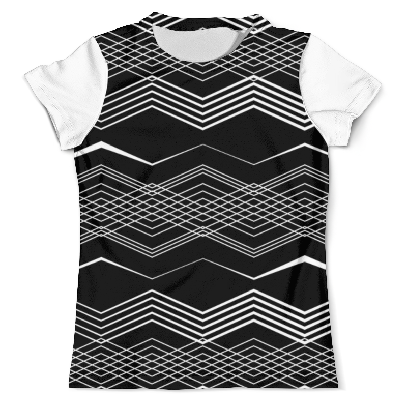 мужская футболка геометрическая ретро звезда xl белый Printio Футболка с полной запечаткой (мужская) Черно-белая геометрия