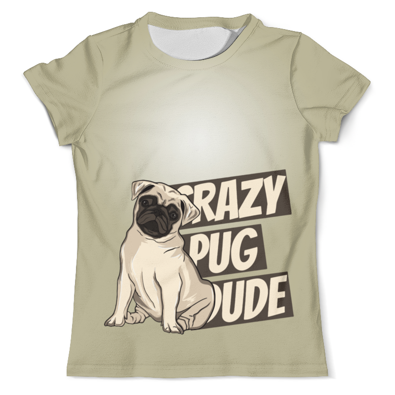 Printio Футболка с полной запечаткой (мужская) Crazy pug