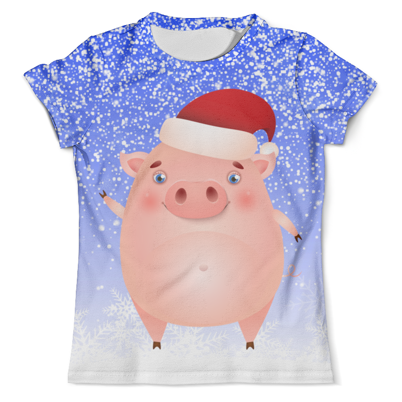 Printio Футболка с полной запечаткой (мужская) Новый год (свинья) printio футболка с полной запечаткой женская новый год свинья