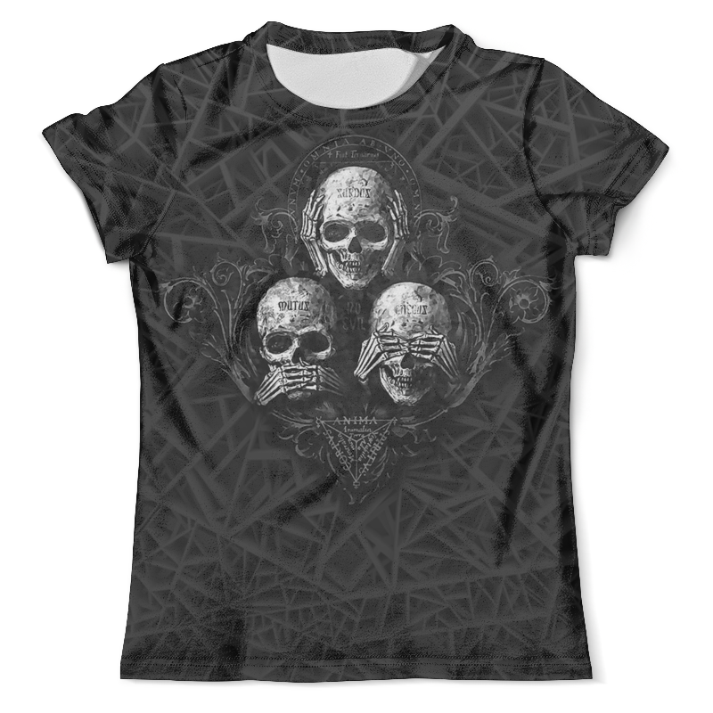 Printio Футболка с полной запечаткой (мужская) Skulls..see no evil,hear no evil, speak no evil