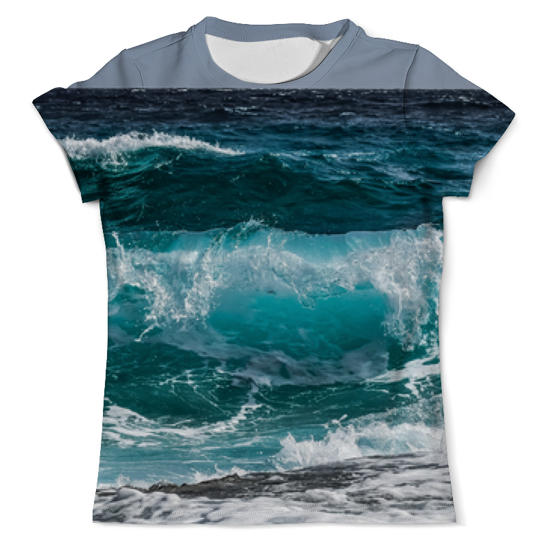 Printio Футболка с полной запечаткой (мужская) Морская волна printio футболка с полной запечаткой мужская кит в морском треугольнике