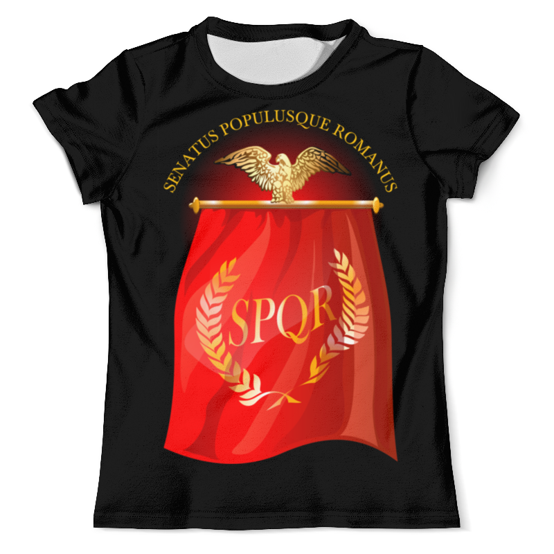 Printio Футболка с полной запечаткой (мужская) Символ древнего рима с орлом. spqr.