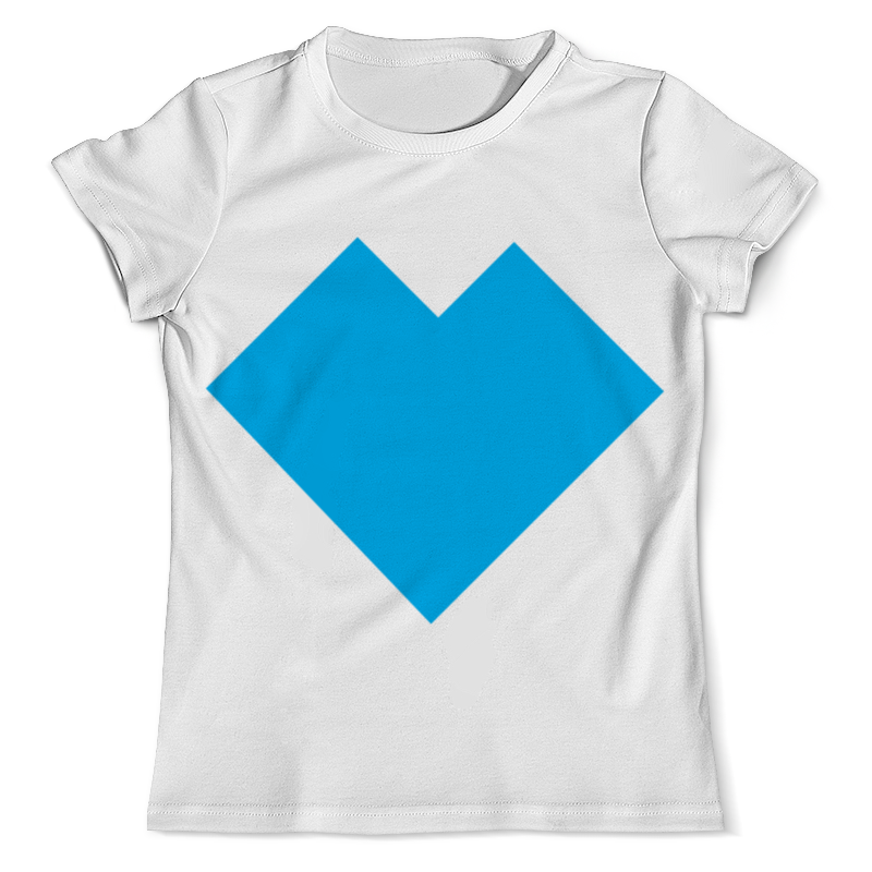 Printio Футболка с полной запечаткой (мужская) Голубое сердце танграм printio футболка с полной запечаткой мужская голубая собака танграм