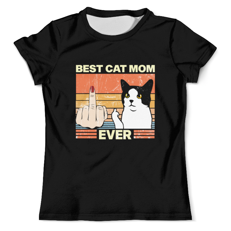 Printio Футболка с полной запечаткой (мужская) Лучшая мама для кота мужская футболка best cat mom s синий