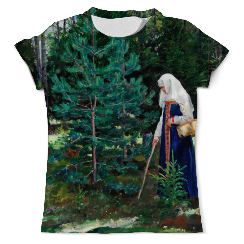 printio футболка с полной запечаткой мужская озеро сергей виноградов Printio Футболка с полной запечаткой (мужская) В лес за грибами (сергей виноградов)
