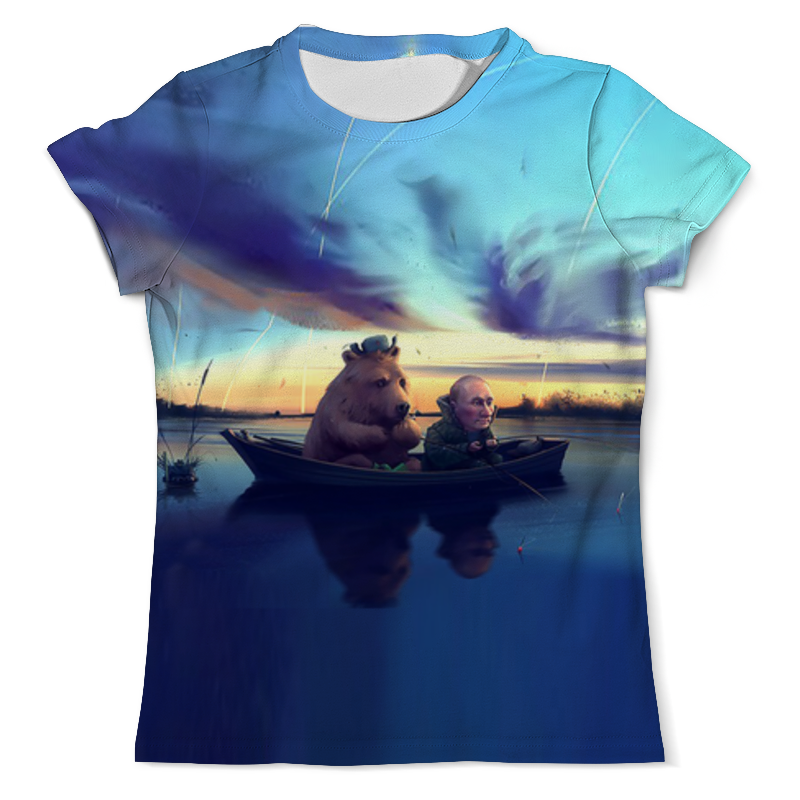 printio футболка с полной запечаткой для девочек ночная рыбалка Printio Футболка с полной запечаткой (мужская) Ночная рыбалка (1)