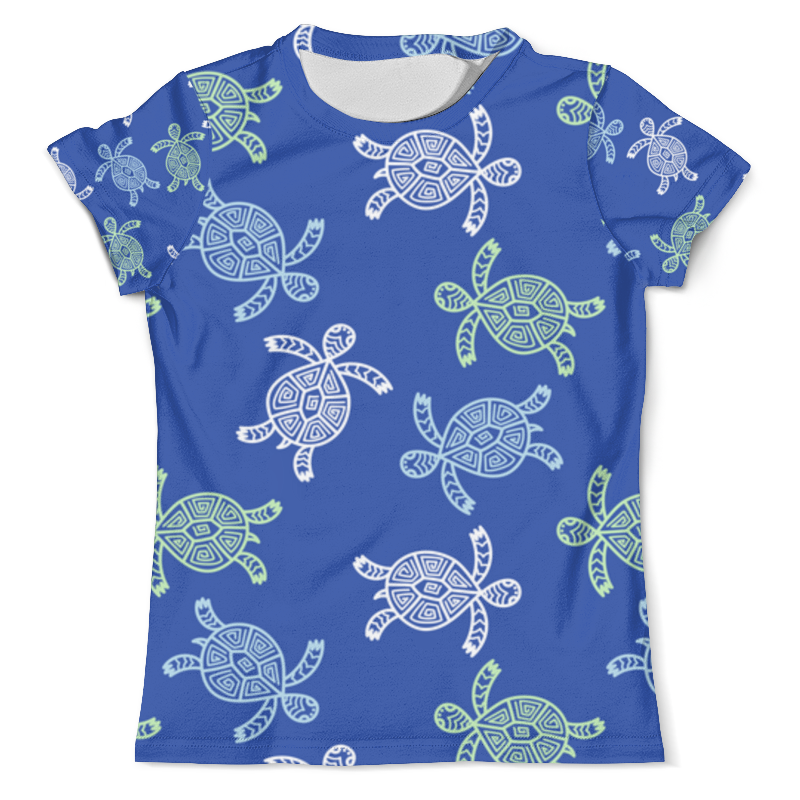 Printio Футболка с полной запечаткой (мужская) Морские черепашки мужская футболка белые и голубые цветы m красный