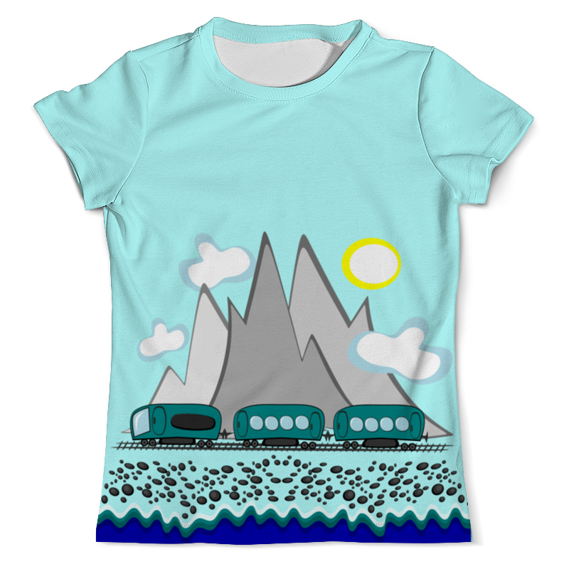 Printio Футболка с полной запечаткой (мужская) Путешествие на поезде вдоль моря и гор printio футболка с полной запечаткой мужская поезд