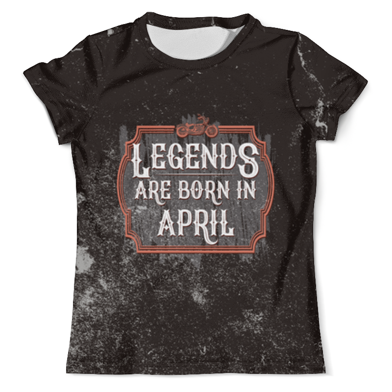 Printio Футболка с полной запечаткой (мужская) Legends are born in april футболка женская с графическим принтом queen are born in april