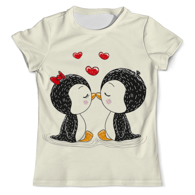 Printio Футболка с полной запечаткой (мужская) Влюбленные пингвины printio футболка с полной запечаткой для мальчиков влюбленные пингвины