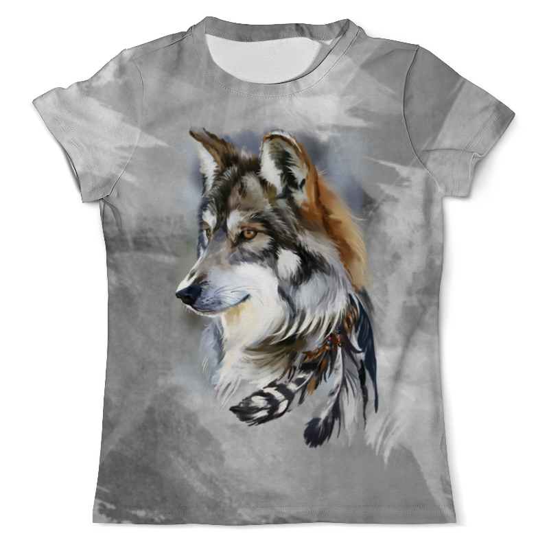 printio футболка с полной запечаткой мужская волк полночь Printio Футболка с полной запечаткой (мужская) Волк