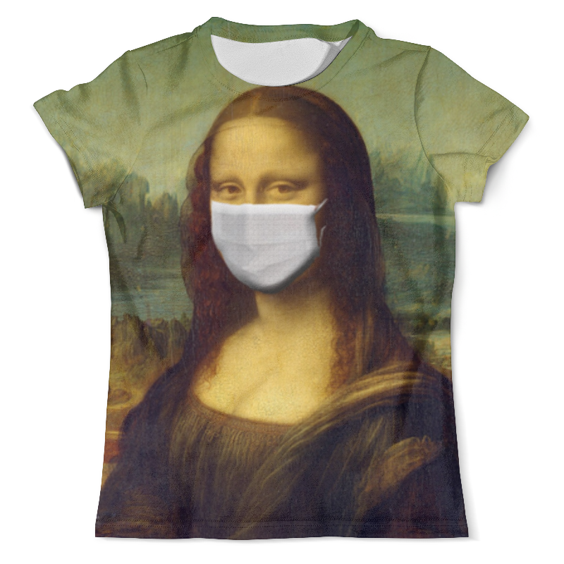 Printio Футболка с полной запечаткой (мужская) Мона лиза в маске printio футболка с полной запечаткой мужская коронавирус