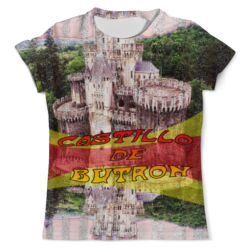 Printio Футболка с полной запечаткой (мужская) Замки испании. замок бутрон. printio футболка классическая замки испании замок бутрон