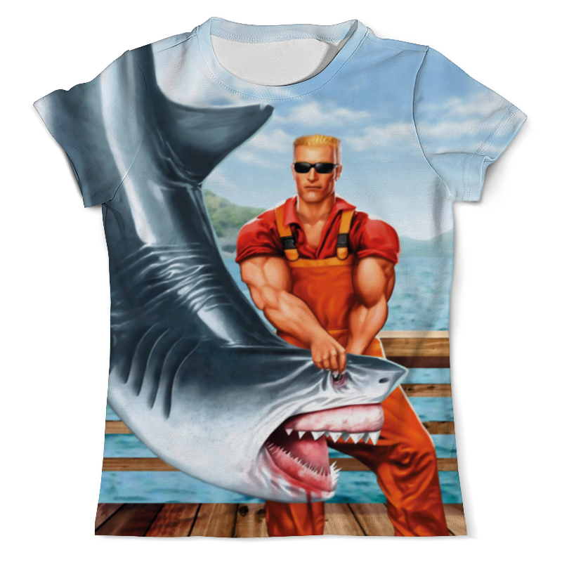 Printio Футболка с полной запечаткой (мужская) Duke nukem&shark printio футболка с полной запечаткой мужская king shark
