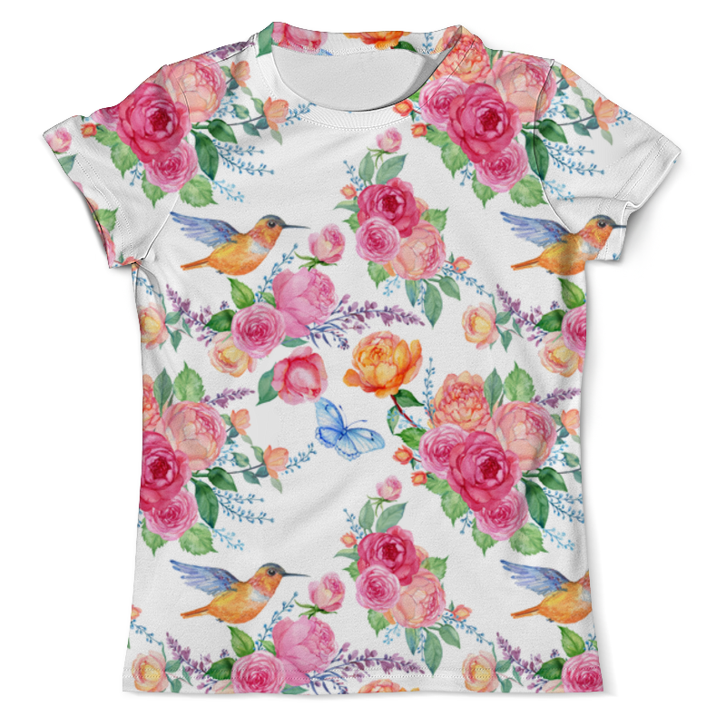 Printio Футболка с полной запечаткой (мужская) Цветы