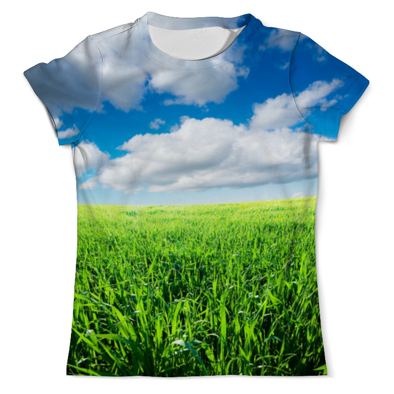 Printio Футболка с полной запечаткой (мужская) Летнее поле ясным днем printio футболка с полной запечаткой мужская летний пейзаж