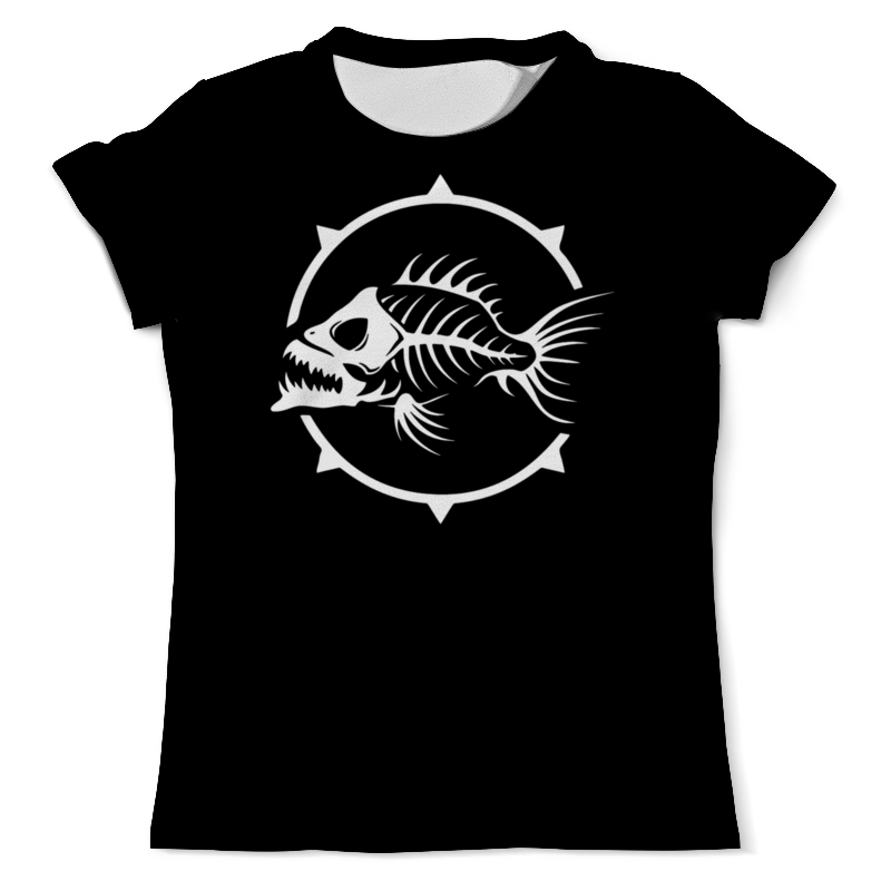 printio футболка с полной запечаткой мужская рыба капитан Printio Футболка с полной запечаткой (мужская) Рыба скелет