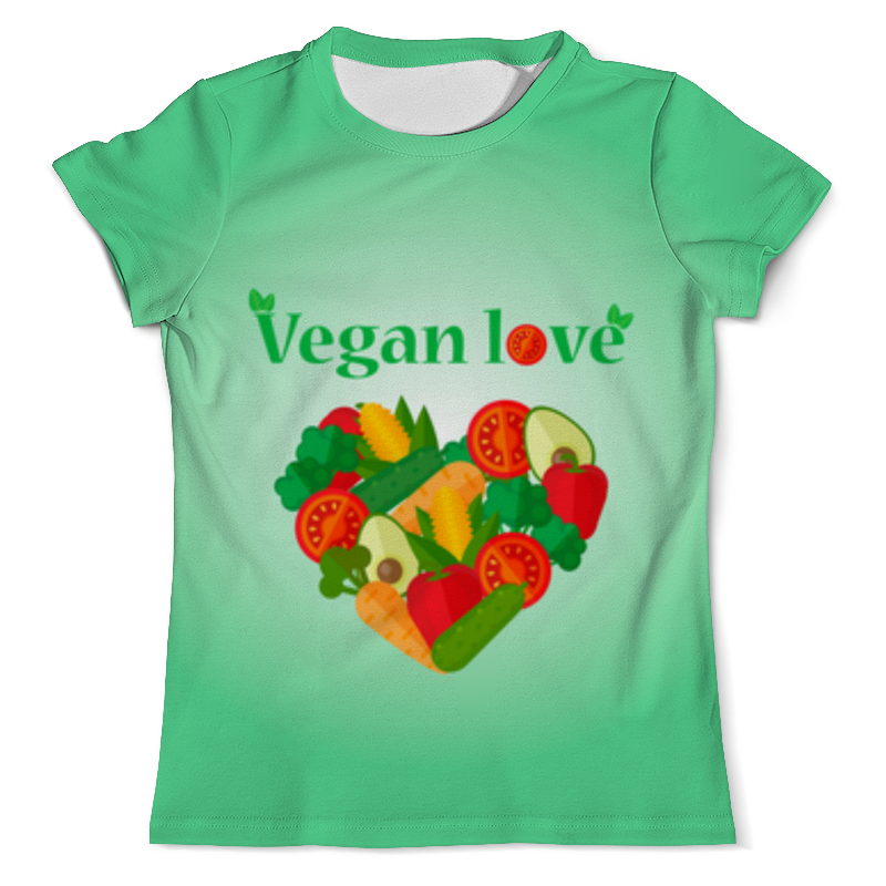 Printio Футболка с полной запечаткой (мужская) Vegan love printio футболка с полной запечаткой мужская веган vegan