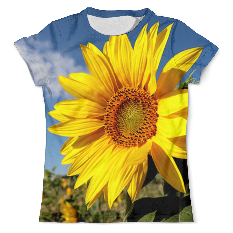 Printio Футболка с полной запечаткой (мужская) Подсолнух printio футболка с полной запечаткой женская цветочные растения