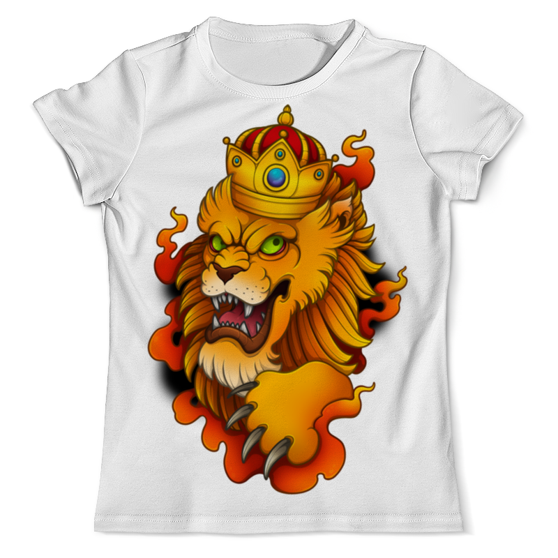 Printio Футболка с полной запечаткой (мужская) Лев с короной printio футболка с полной запечаткой женская лев с короной