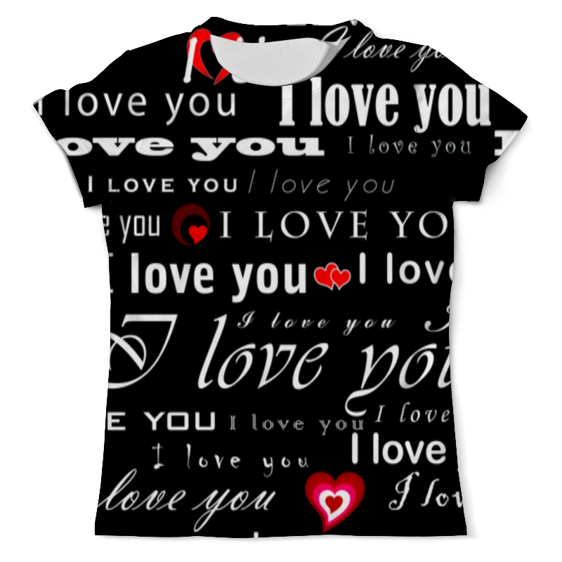 Printio Футболка с полной запечаткой (мужская) Love you printio футболка с полной запечаткой мужская only you