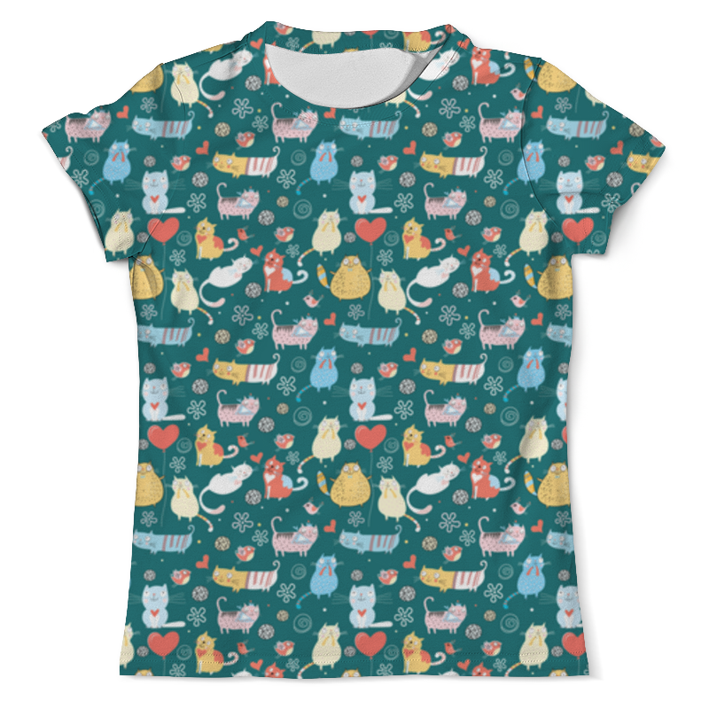 printio футболка с полной запечаткой для мальчиков счастливые котики Printio Футболка с полной запечаткой (мужская) Счастливые котики