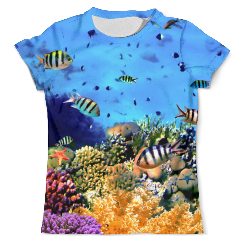 Printio Футболка с полной запечаткой (мужская) Морской риф printio футболка с полной запечаткой мужская морской риф