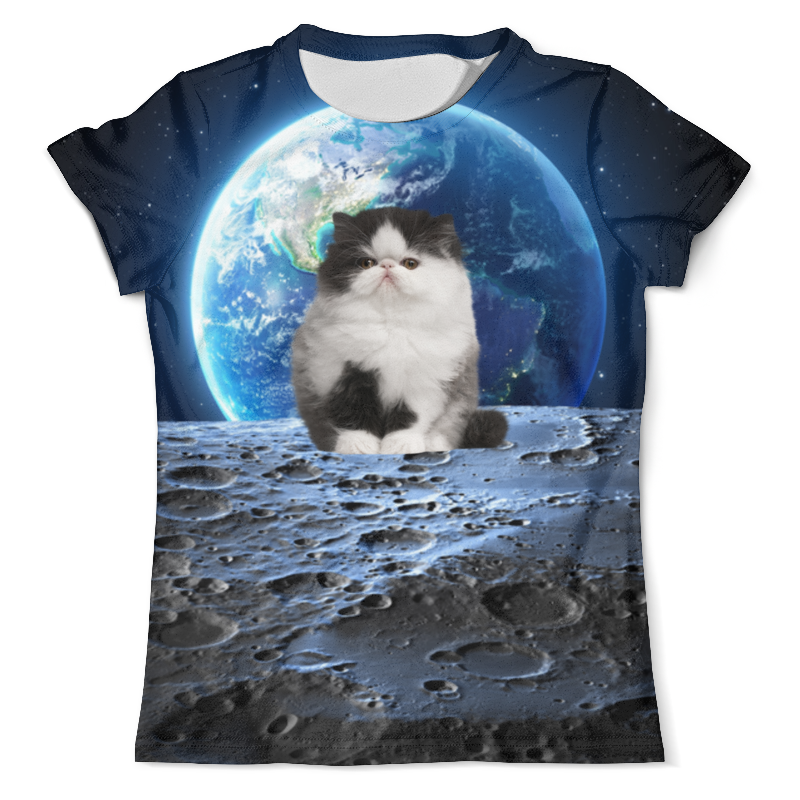Printio Футболка с полной запечаткой (мужская) Кот в космосе мужская футболка кот в космосе s зеленый