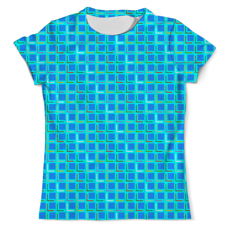 Printio Футболка с полной запечаткой (мужская) Голубой узор printio футболка с полной запечаткой мужская голубой геометрический узор