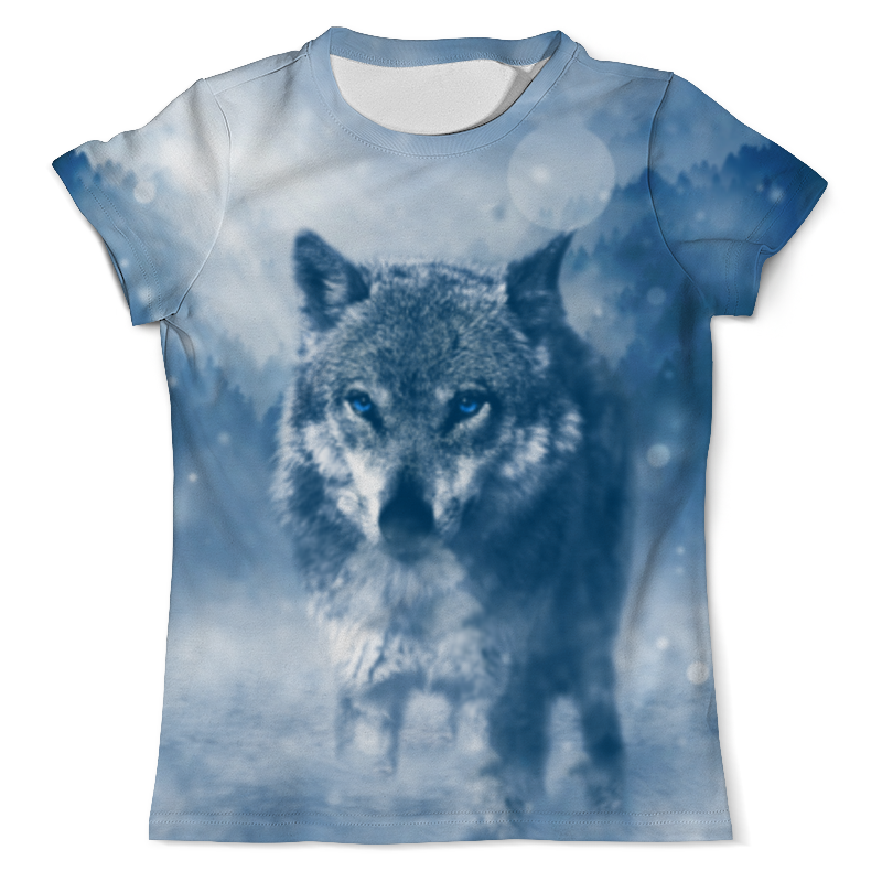 printio футболка с полной запечаткой мужская волк с голубыми глазами Printio Футболка с полной запечаткой (мужская) Волк с голубыми глазами