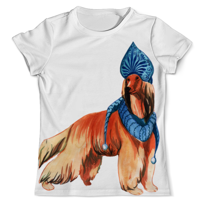 Printio Футболка с полной запечаткой (мужская) Акварельная новогодняя собака printio футболка с полной запечаткой мужская забавная акварельная собака символ 2018 года