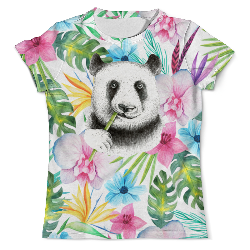 Printio Футболка с полной запечаткой (мужская) Панда в листве printio футболка с полной запечаткой мужская панда в танце