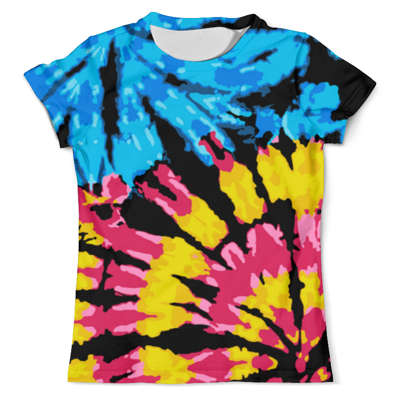 Printio Футболка с полной запечаткой (мужская) Tie-dye яркий синий желтый printio футболка с полной запечаткой мужская tie dye черная с белым