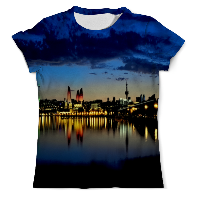 Printio Футболка с полной запечаткой (мужская) Город-баку