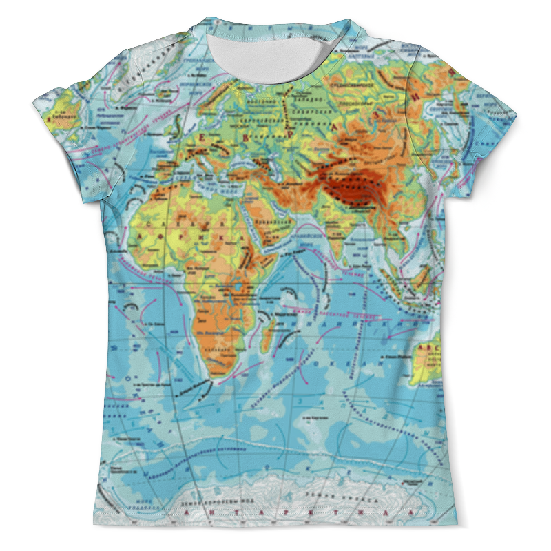 Printio Футболка с полной запечаткой (мужская) Карта мира printio футболка с полной запечаткой для мальчиков карта мира