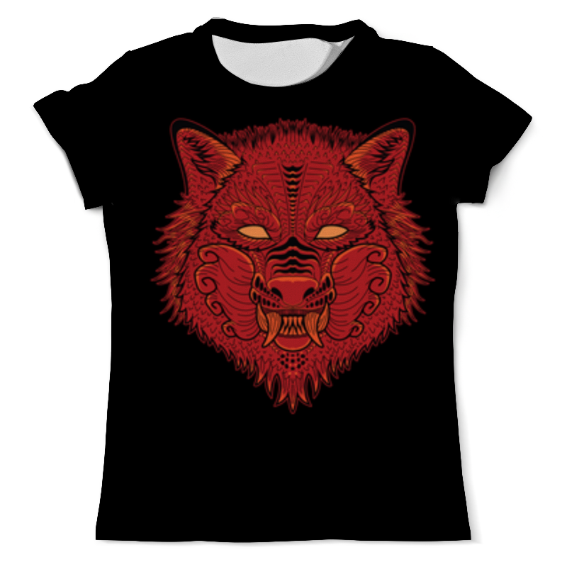 Printio Футболка с полной запечаткой (мужская) Красный волк printio футболка с полной запечаткой мужская волк красный
