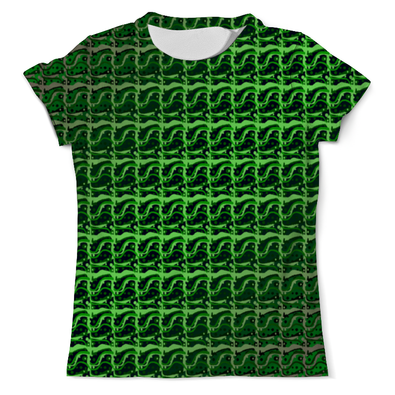 Printio Футболка с полной запечаткой (мужская) Зеленая абстракция printio футболка с полной запечаткой мужская зеленая поляна