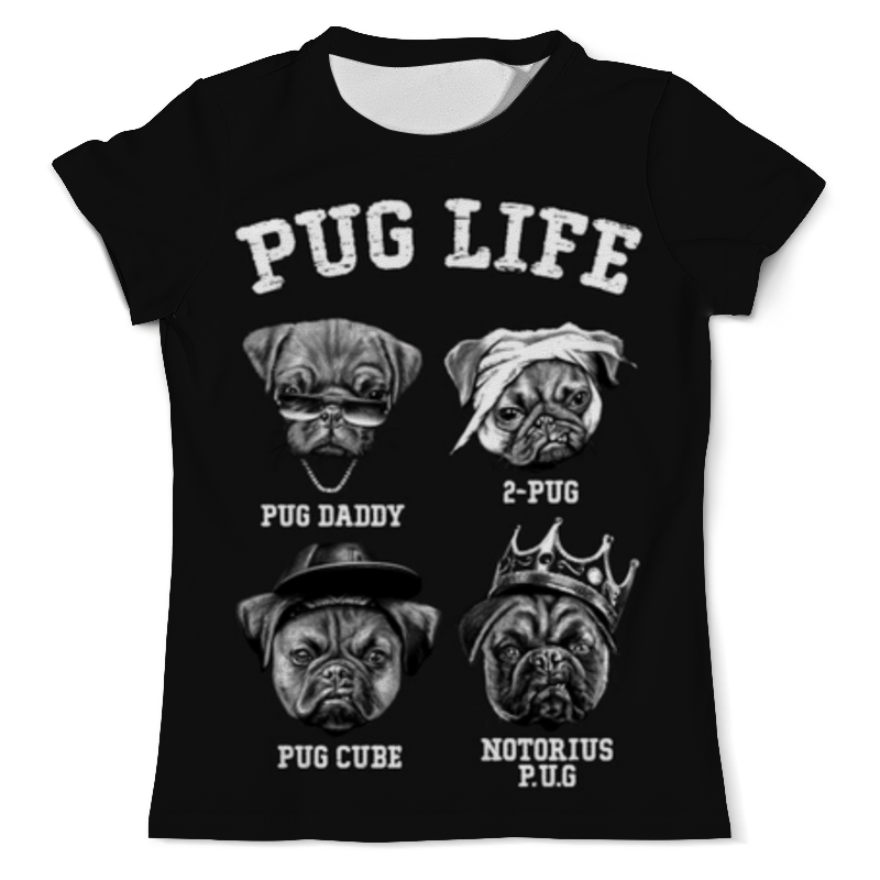 Printio Футболка с полной запечаткой (мужская) Pug life