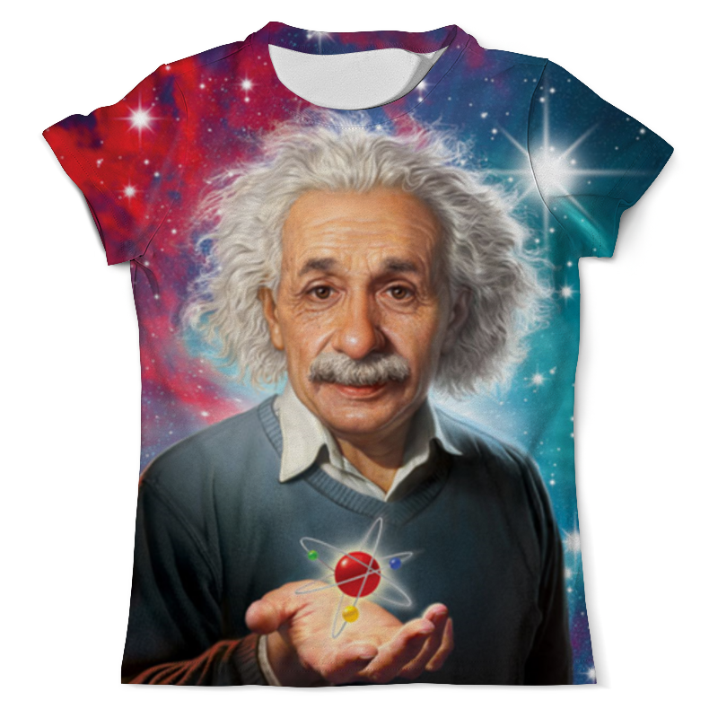 Printio Футболка с полной запечаткой (мужская) Альберт эйнштейн printio детская футболка классическая унисекс альберт эйнштейн albert einstein