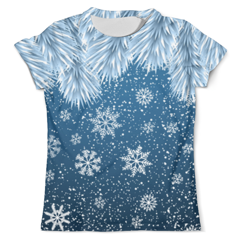 Printio Футболка с полной запечаткой (мужская) Снежинки