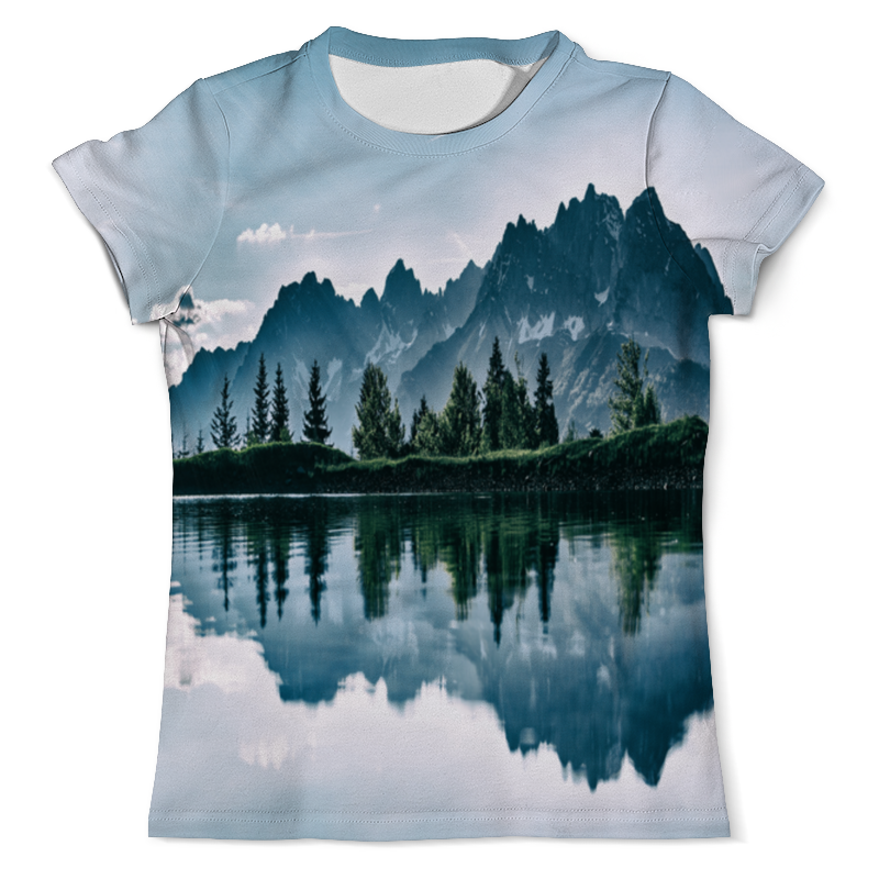 printio футболка с полной запечаткой мужская пейзаж гор Printio Футболка с полной запечаткой (мужская) Отражение гор