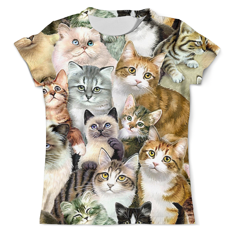 Printio Футболка с полной запечаткой (мужская) Кошки printio футболка с полной запечаткой мужская цветные кошки